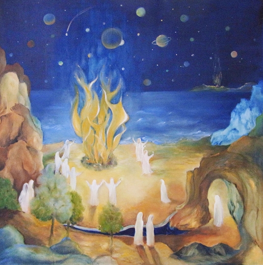 Druidische Feuerzeremonie